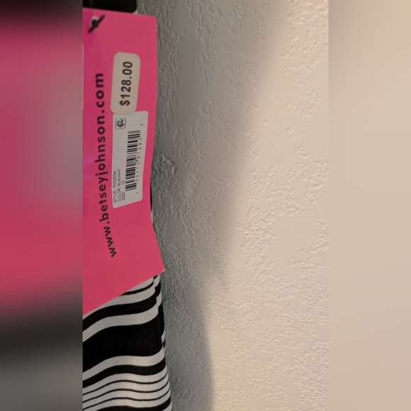 Betsey Johnson Black and White Bodycon Midi Dress - Picture 7 of 8